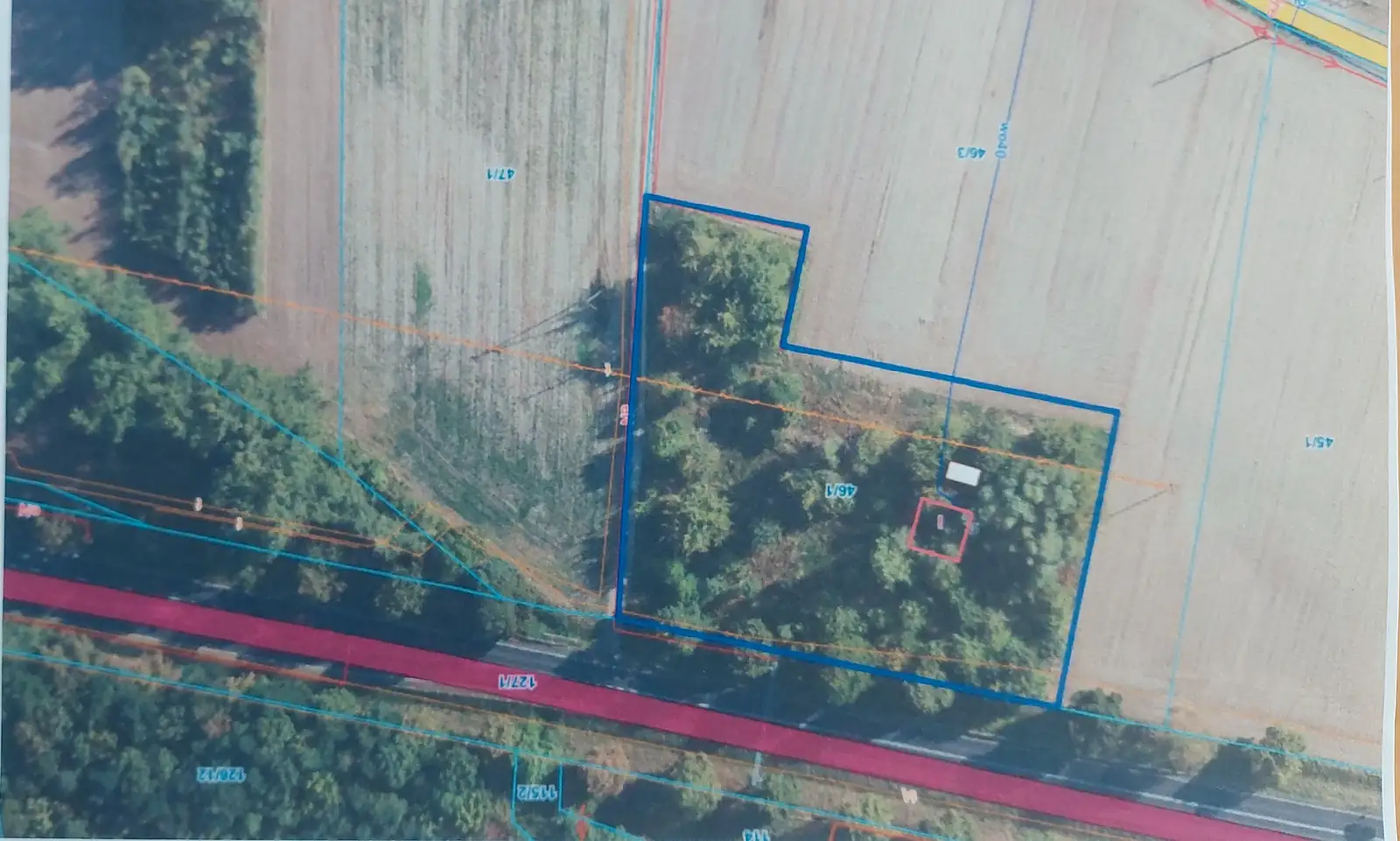 Działka inwestycyjna 4453 m² przy DK92, gm. Słupca